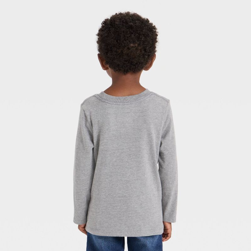 slide 2 of 4, Toddler Boys' Long Sleeve Brother Club Graphic T-Shirt - Cat & Jack™ Gray 5T, 1 ct