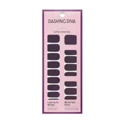 Dashing Diva Gloss Gel Nail Art Strips - Fig Pop - 32ct