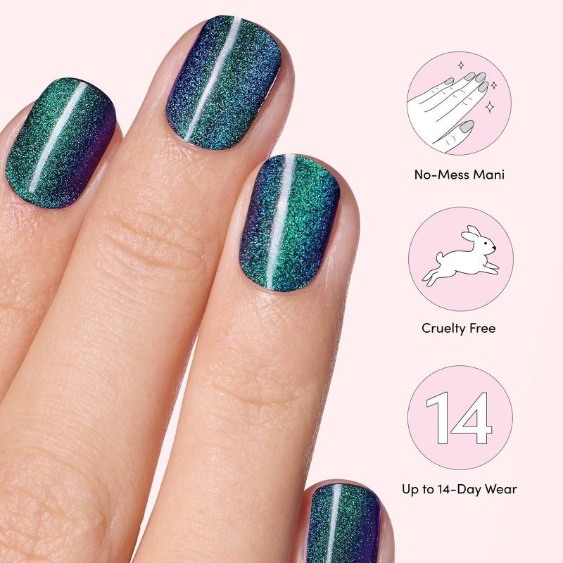 slide 5 of 6, Dashing Diva Glaze Semi-Cured Gel Nail Art Strips - Stone Cold - 32ct, 32 ct