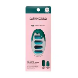 Dashing Diva Glaze Semi-Cured Gel Nail Polish Strips - Stone Cold - 32ct