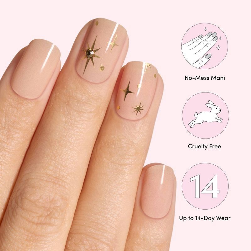 slide 5 of 6, Dashing Diva Glaze Semi-Cured Gel Nail Art Strips - Magnificence - 32ct, 32 ct