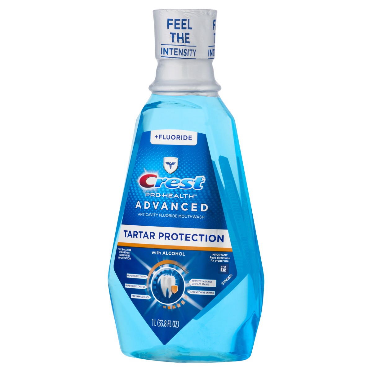 slide 3 of 9, Crest Alcohol Advanced Anticavity Fluoride Mouthwash 33.8 oz, 33.8 oz