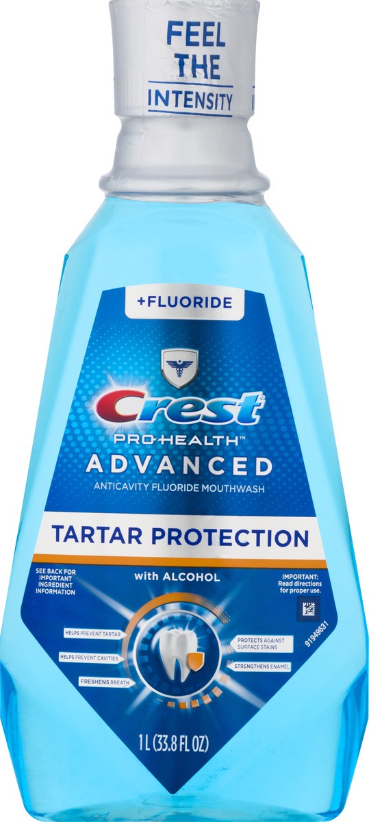 slide 6 of 9, Crest Alcohol Advanced Anticavity Fluoride Mouthwash 33.8 oz, 33.8 oz