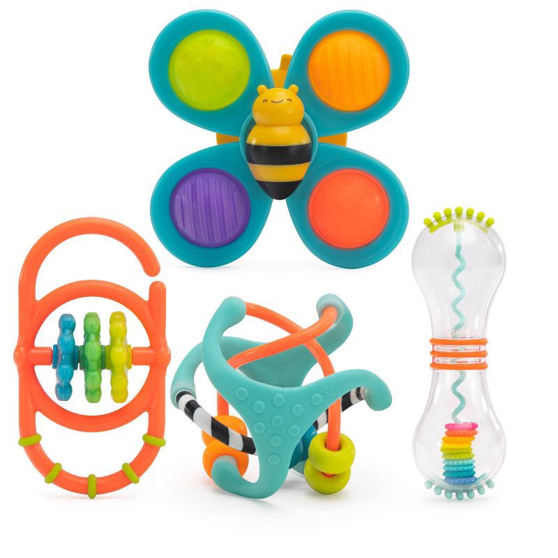 slide 1 of 2, Sassy Toys Sensory Fidget Set - 4pc, 4 ct