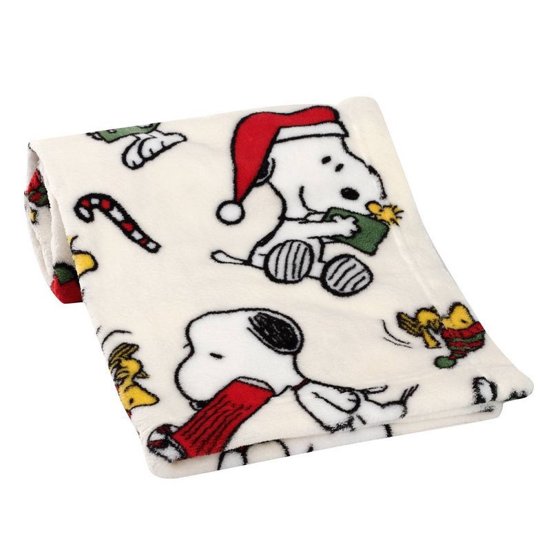 slide 3 of 5, Bedtime Originals Snoopy Holiday Baby Blanket, 1 ct