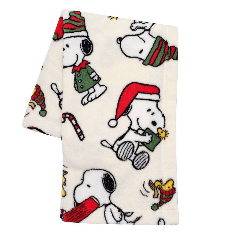 slide 1 of 5, Bedtime Originals Snoopy Holiday Baby Blanket, 1 ct