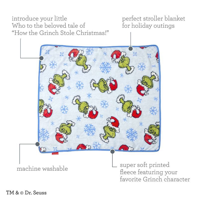 slide 6 of 6, Infantino Grinch Holiday Baby Blanket, 1 ct