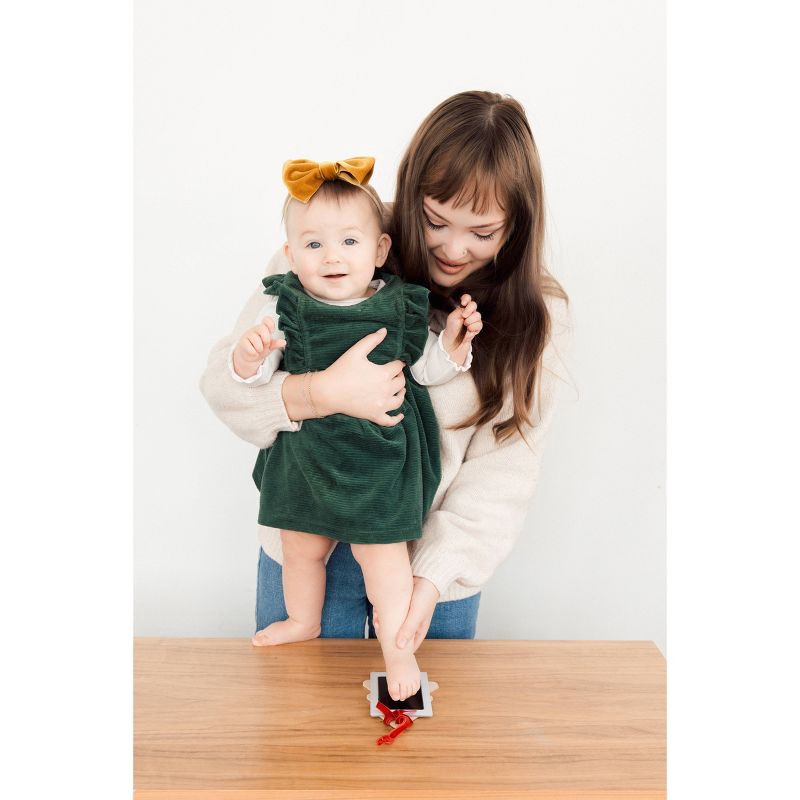 slide 6 of 13, Pearhead 6.5"x7" Holiday Baby Footprint and Handprint Ornament Kit with Clean-Touch Ink Pad Red, 1 ct