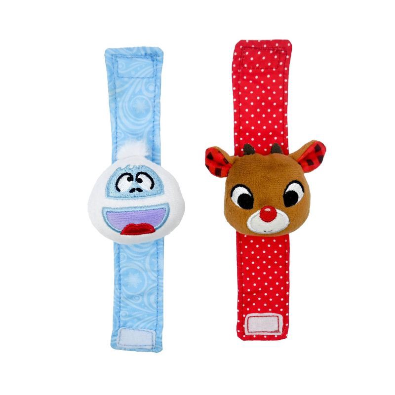 slide 2 of 3, Rudolph the Red-Nosed Reindeer Holiday Wrist and Foot Rattle Set - 4pc, 4 ct