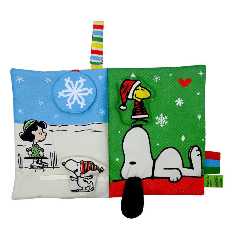 slide 2 of 3, Peanuts Snoopy Holiday Deluxe Soft Book with Removable Plush Baby Learning Toys - 3pc, 3 ct