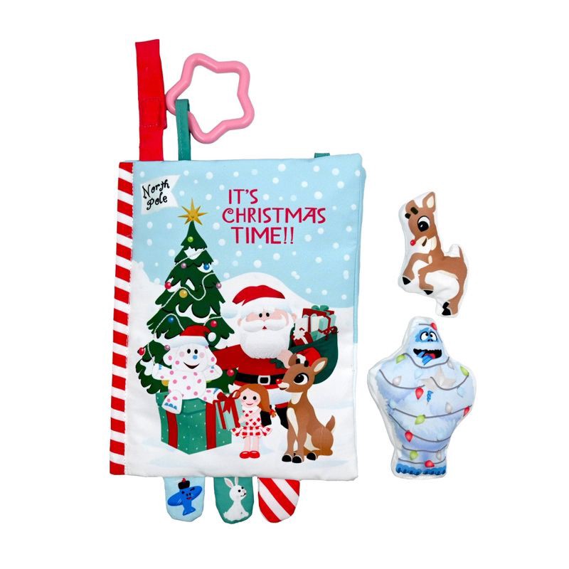 slide 1 of 6, Rudolph the Red-Nosed Reindeer Holiday Deluxe Soft Book with Removable Plush Baby Learning Toys - 3pc, 3 ct