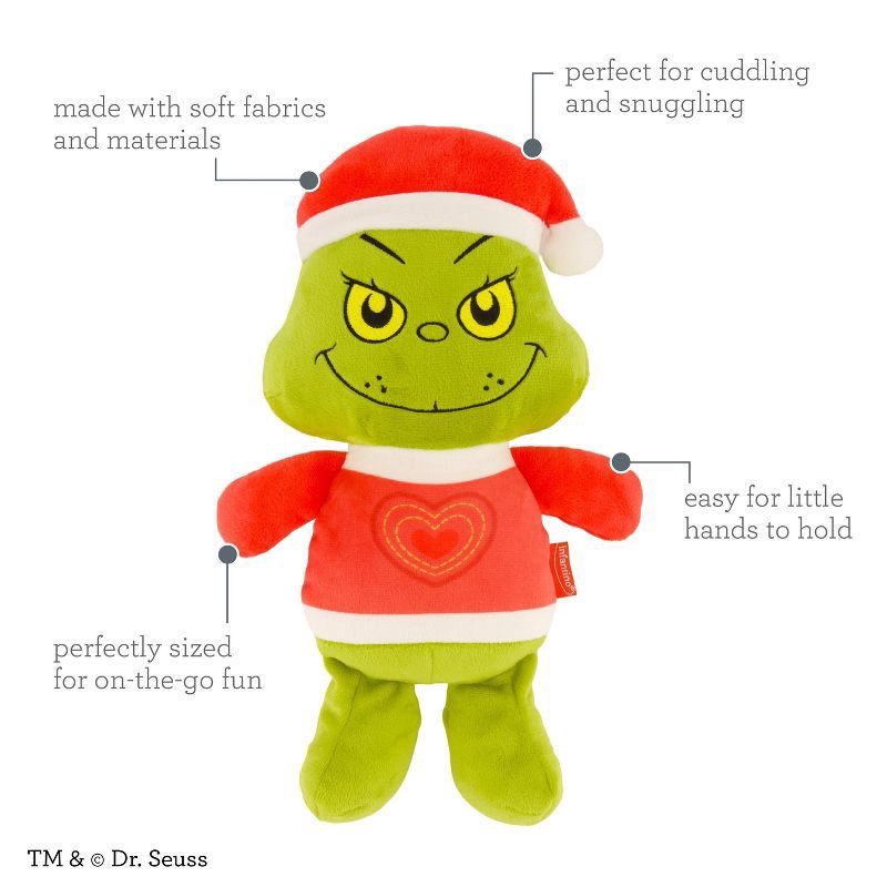 slide 6 of 6, Infantino Grinch Holiday Plush, 1 ct