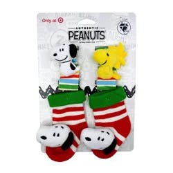 Peanuts Snoopy and Woodstock Holiday Wrist and Foot Rattle Set - 4pc