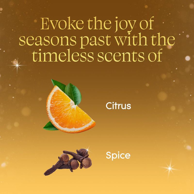 slide 5 of 11, Glade 3 Wick Holiday Scented Christmas Candle for Stocking Stuffers - Orange Zest & Clove - 6.8oz, 6.8 oz