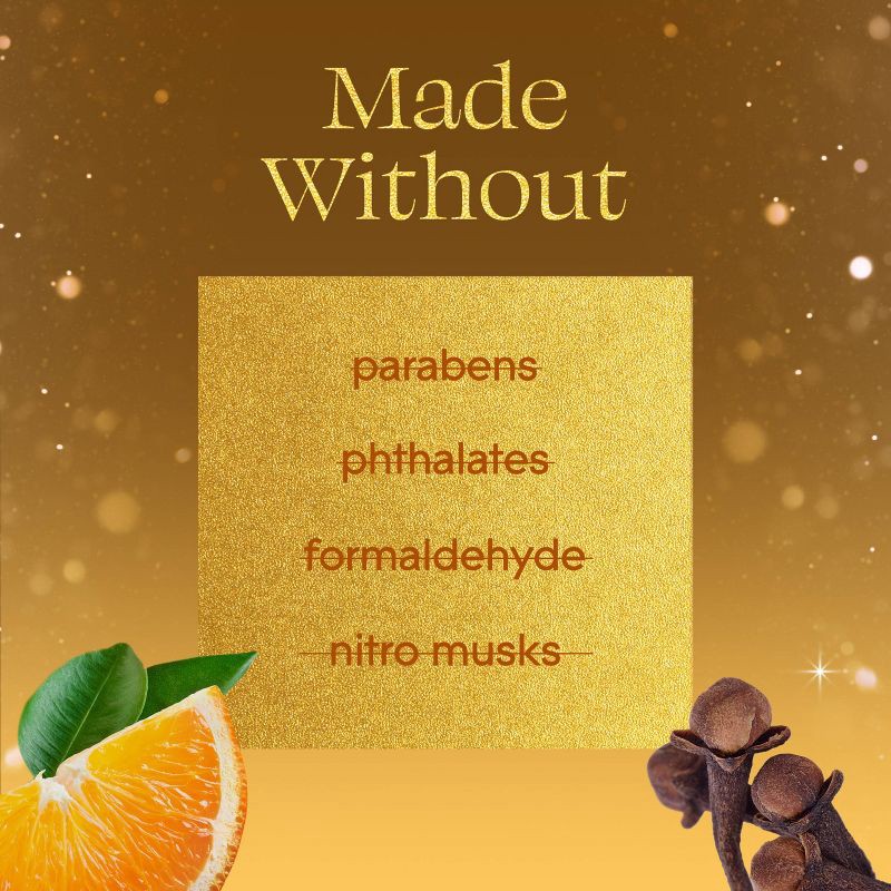 slide 6 of 11, Glade 3 Wick Holiday Scented Christmas Candle for Stocking Stuffers - Orange Zest & Clove - 6.8oz, 6.8 oz
