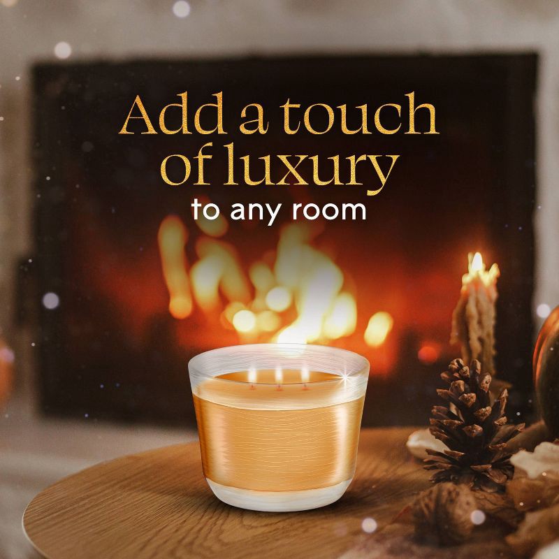 slide 7 of 11, Glade 3 Wick Holiday Scented Christmas Candle for Stocking Stuffers - Orange Zest & Clove - 6.8oz, 6.8 oz