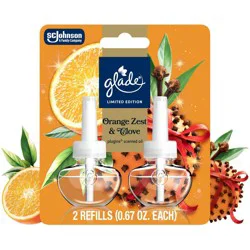 Glade Air Freshener Plug Ins Fall Scented Oil Diffuser Refills - Orange Zest & Clove - 1.34 fl oz/2pk