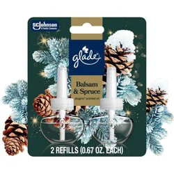 Glade PlugIns Scented Oil Air Freshener Refills - Balsam & Spruce - 1.34oz/2ct