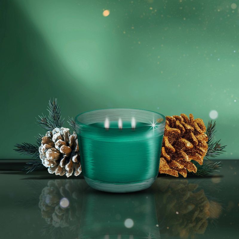 slide 2 of 11, Glade 3 Wick Holiday Scented Christmas Candle for Stocking Stuffers - Balsam & Spruce - 6.8oz, 6.8 oz