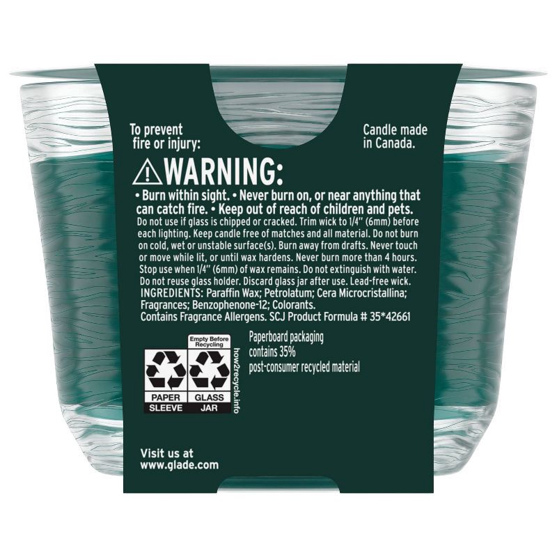 slide 3 of 11, Glade 3 Wick Holiday Scented Christmas Candle for Stocking Stuffers - Balsam & Spruce - 6.8oz, 6.8 oz