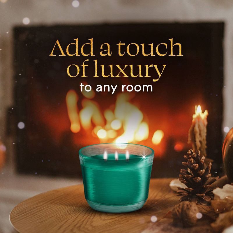 slide 7 of 11, Glade 3 Wick Holiday Scented Christmas Candle for Stocking Stuffers - Balsam & Spruce - 6.8oz, 6.8 oz