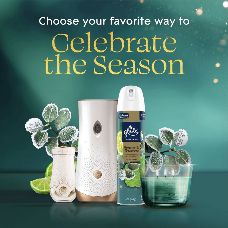 slide 9 of 11, Glade Air Freshener Plug Ins Scented Oil Diffuser Refills - Bergamot & Eucalyptus - 1.34 fl oz/2pk, 2 ct; 1.34 fl oz