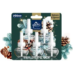 Glade Air Freshener Plug Ins Scented Oil Diffuser Refills - Balsam & Spruce - 3.35 fl oz/5pk