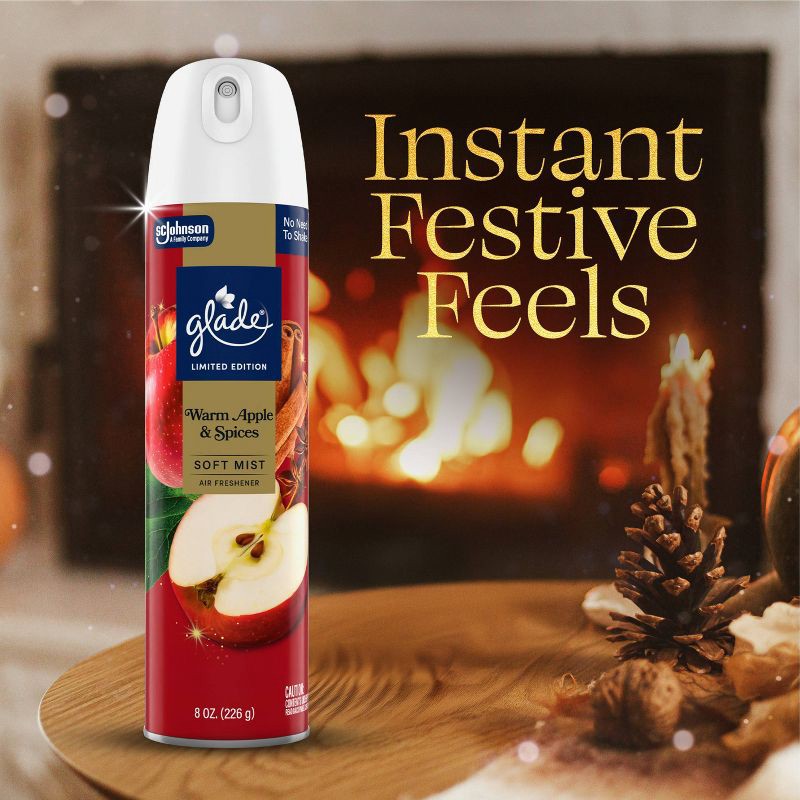 slide 8 of 12, Glade Compressed Gas Air Freshener Aerosol - Warm Apple & Spices - 8oz, 8 oz