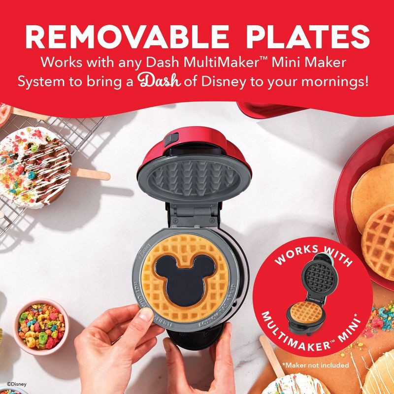slide 3 of 8, Disney Dash 2pk Mickey Mouse & Minnie Mouse Removable Plate for the MultiMaker Mini Maker System, 2 ct