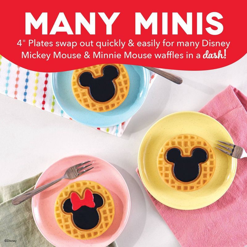slide 4 of 8, Disney Dash 2pk Mickey Mouse & Minnie Mouse Removable Plate for the MultiMaker Mini Maker System, 2 ct