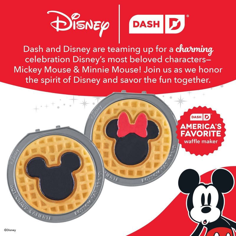 slide 8 of 8, Disney Dash 2pk Mickey Mouse & Minnie Mouse Removable Plate for the MultiMaker Mini Maker System, 2 ct
