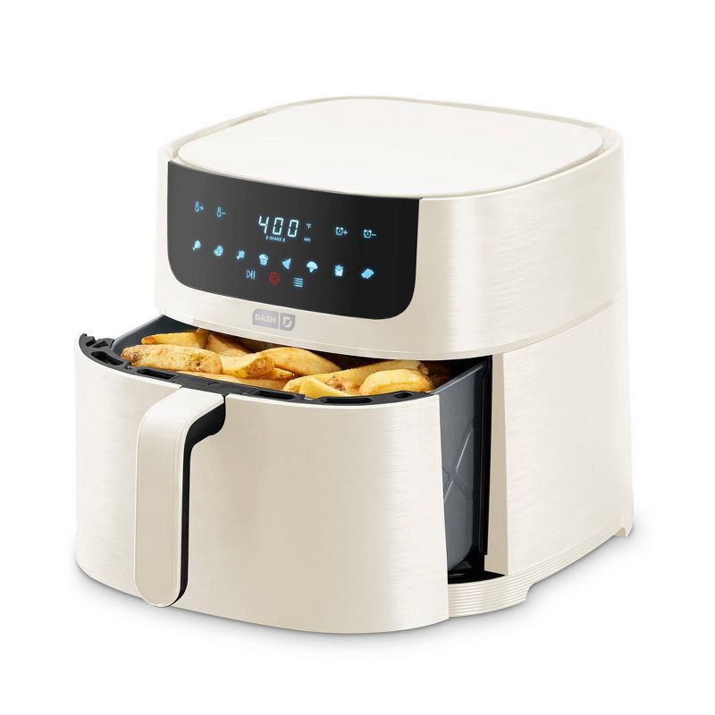 slide 2 of 7, Dash 8qt Tasti Crisp Pro Max Air Fryer Cream, 8 qt