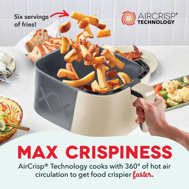 slide 5 of 7, Dash 8qt Tasti Crisp Pro Max Air Fryer Cream, 8 qt