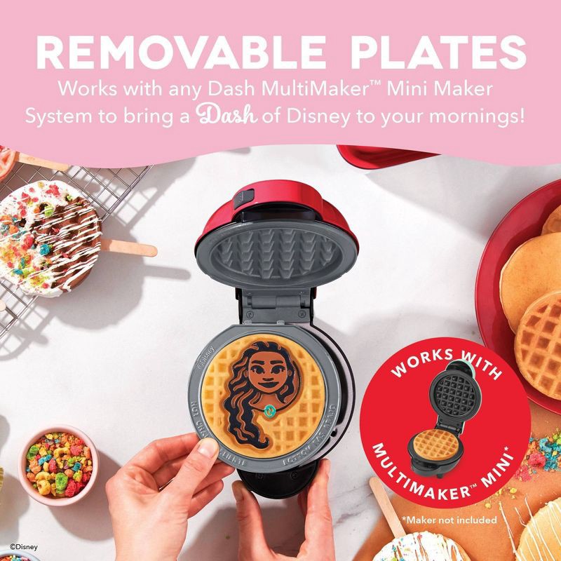 slide 3 of 8, Disney Dash 2pk Moana & Pua Removable Plate for the MultiMaker Mini Maker System, 2 ct