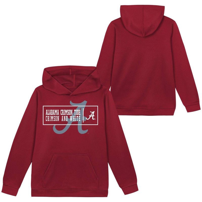 slide 1 of 3, NCAA Alabama Crimson Tide Boys' Poly Hooded Sweatshirt - XS, 1 ct