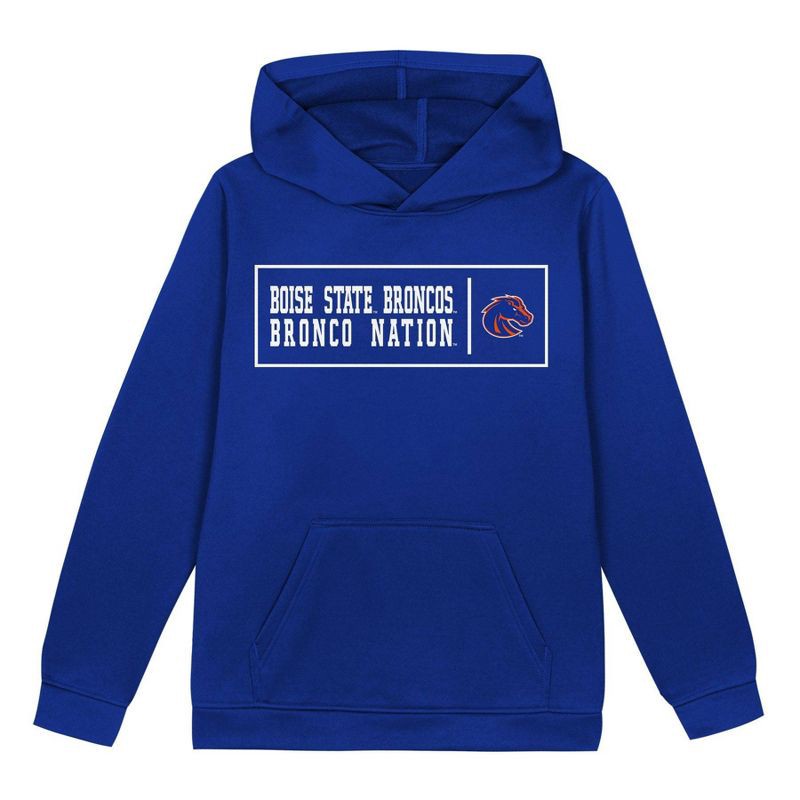 slide 2 of 3, NCAA Boise State Broncos Boys' Poly Hooded Sweatshirt - XS, 1 ct