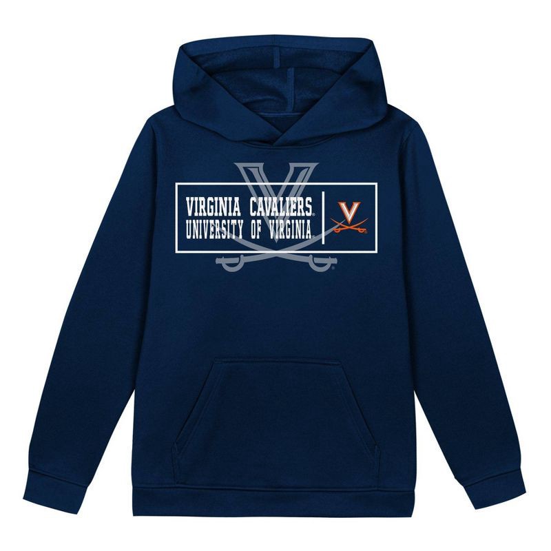 slide 2 of 3, NCAA Virginia Cavaliers Boys' Poly Hooded Sweatshirt - XL, 1 ct