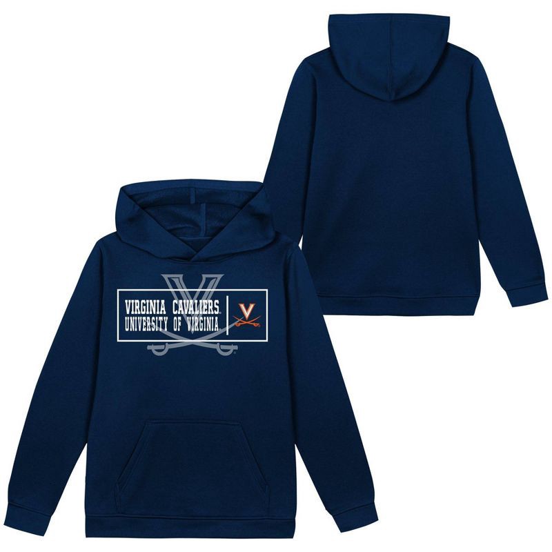slide 1 of 3, NCAA Virginia Cavaliers Boys' Poly Hooded Sweatshirt - XL, 1 ct