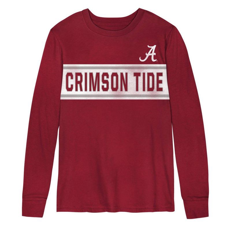 slide 2 of 3, NCAA Alabama Crimson Tide Boys' Long Sleeve T-Shirt - L, 1 ct