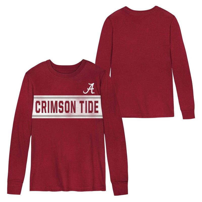 slide 1 of 3, NCAA Alabama Crimson Tide Boys' Long Sleeve T-Shirt - L, 1 ct