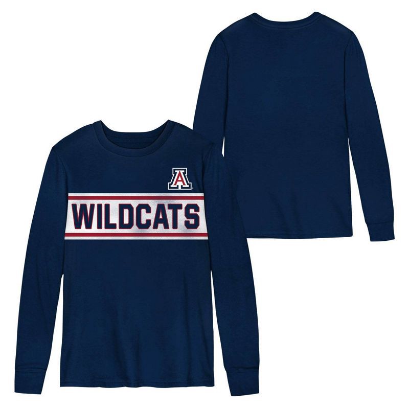 slide 1 of 3, NCAA Arizona Wildcats Boys' Long Sleeve T-Shirt - XS, 1 ct