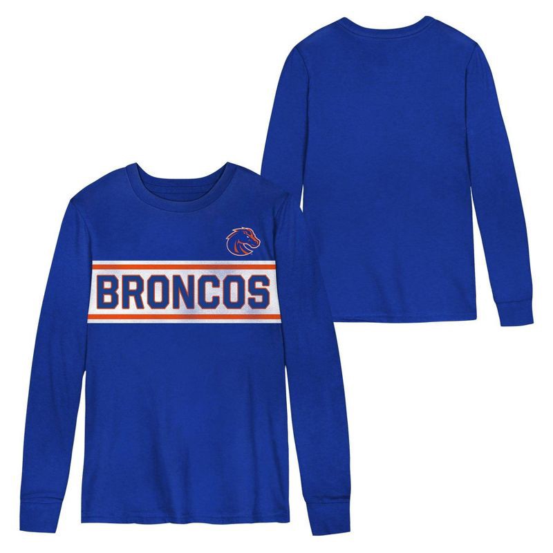 slide 1 of 3, NCAA Boise State Broncos Boys' Long Sleeve T-Shirt - XL, 1 ct
