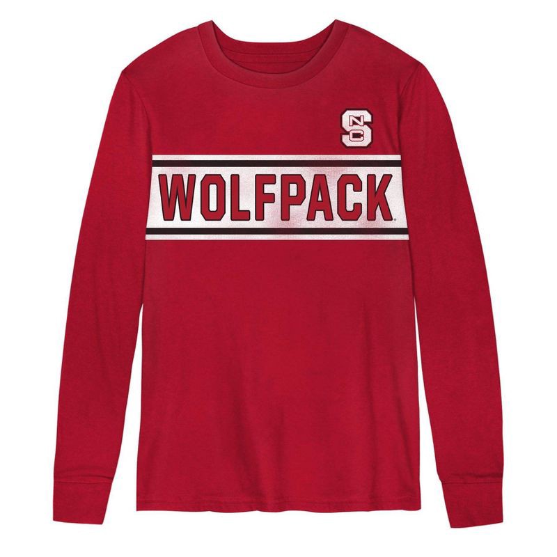 slide 2 of 3, NCAA NC State Wolfpack Boys' Long Sleeve T-Shirt - XS, 1 ct