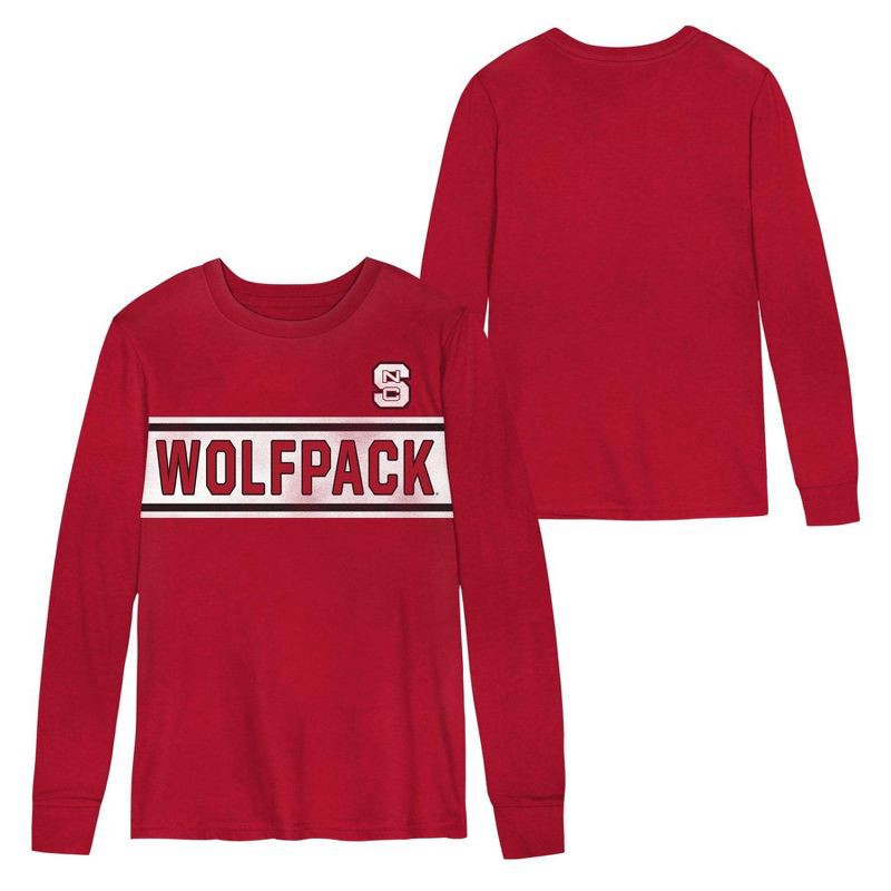 slide 1 of 3, NCAA NC State Wolfpack Boys' Long Sleeve T-Shirt - XS, 1 ct