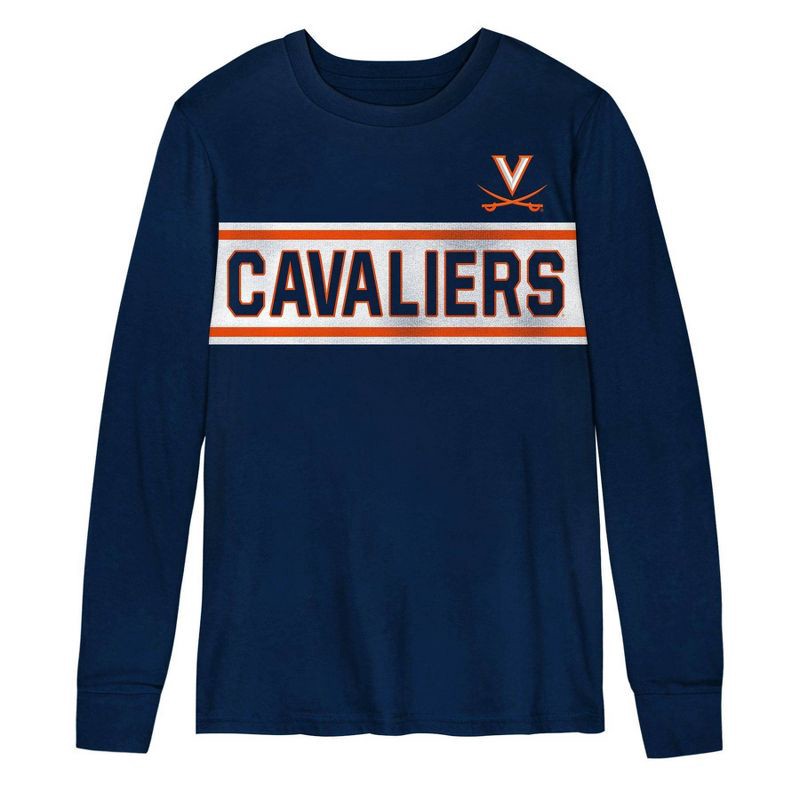 slide 2 of 3, NCAA Virginia Cavaliers Boys' Long Sleeve T-Shirt - M, 1 ct