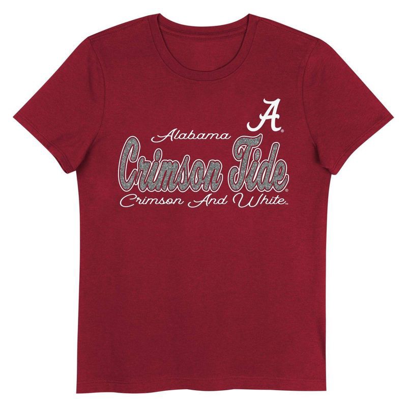 slide 2 of 3, NCAA Alabama Crimson Tide Girls' Crew Neck T-Shirt - XL, 1 ct