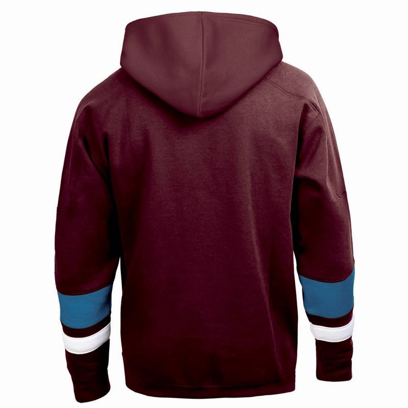 slide 2 of 3, NHL Colorado Avalanche Men's Long Sleeve Hooded Sweatshirt with Lace - XXL, 1 ct