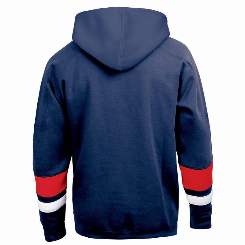 slide 2 of 3, NHL Columbus Blue Jackets Men's Long Sleeve Hooded Sweatshirt with Lace - M, 1 ct
