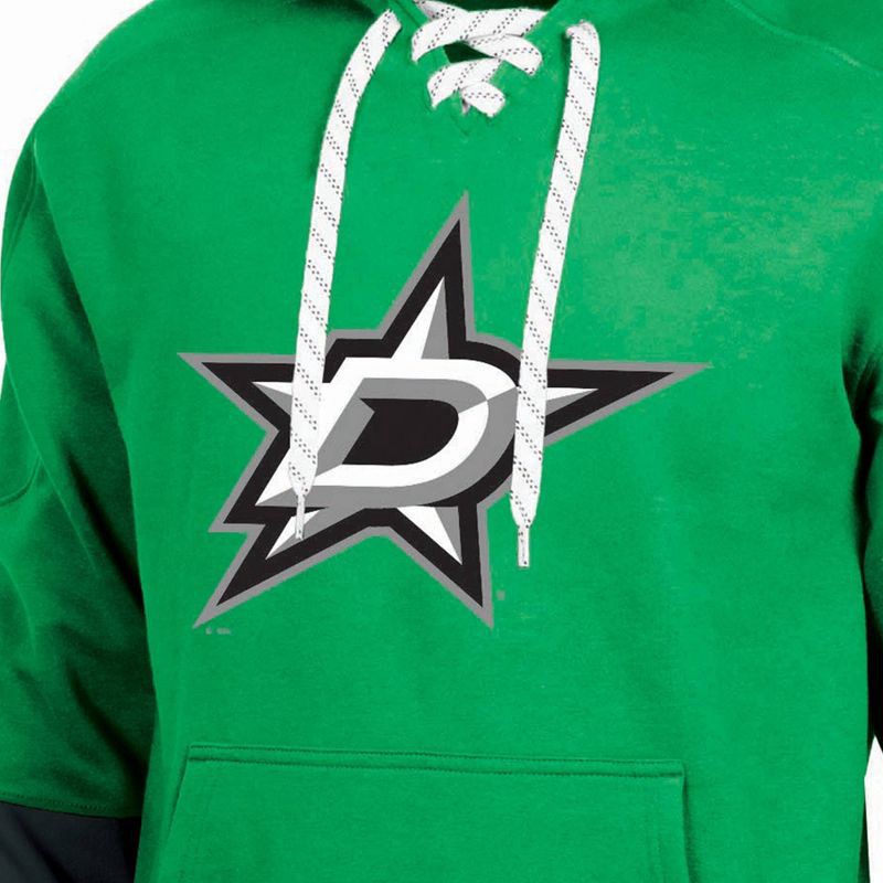 slide 3 of 3, NHL Dallas Stars Men's Long Sleeve Hooded Sweatshirt with Lace - L, 1 ct