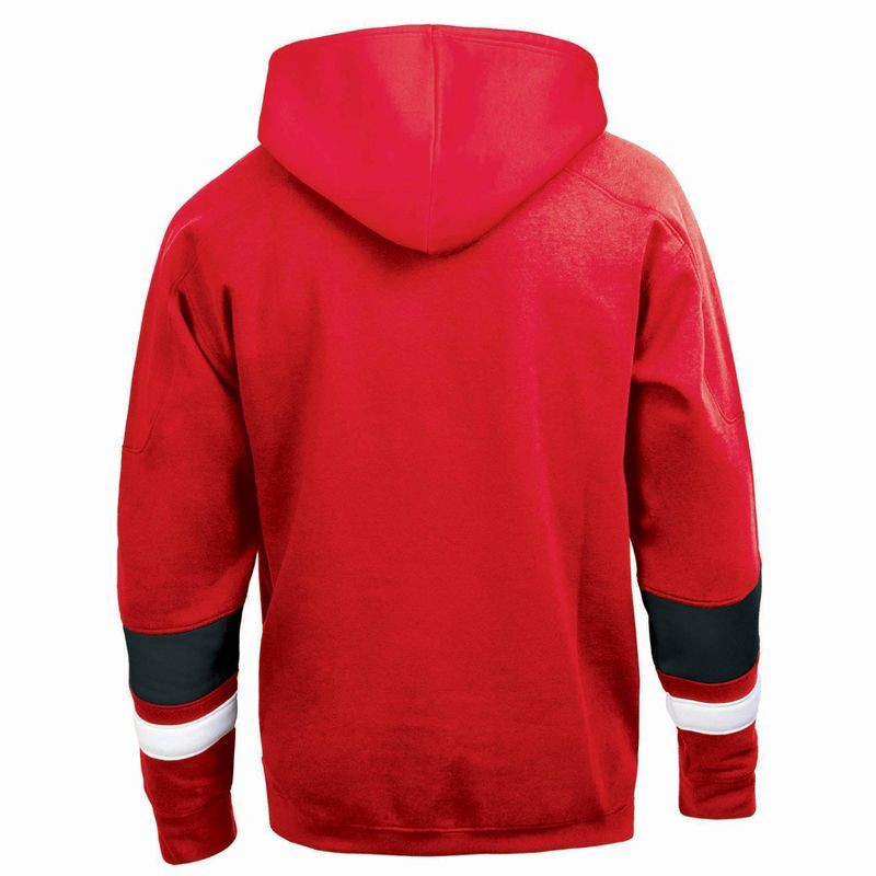slide 2 of 3, NHL Detroit Red Wings Men's Long Sleeve Hooded Sweatshirt with Lace - L, 1 ct